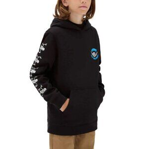 Vans Boys Sixty-Six Shredders Hoodie Black Pullover Skate Skeleton Graphic Cotto